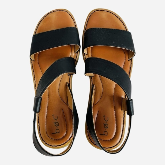 B.O.C. by Born Concept Kacee Black Ankle Strap Comfort Sandals 9M Excellent - Picture 4 of 7
